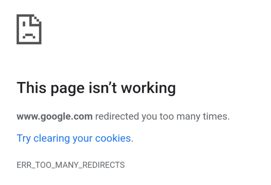 Too Many Redirects